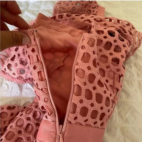 Self portrait asymmetric pink frill flutter ruffle mini dress - Picture 16 of 16